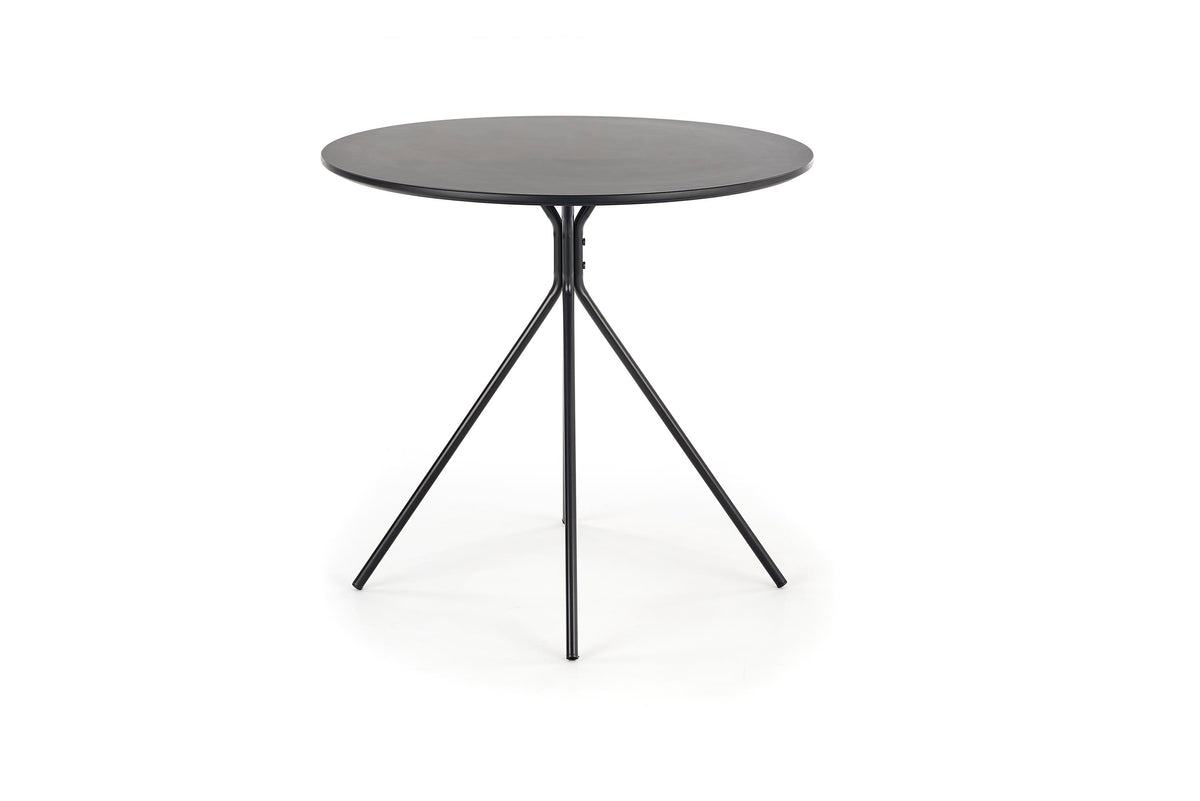 Tavolo tondo in MDF laccato e piede in metallo Fondi Ø 80 cm