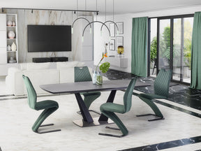 Tavolo allungabile per 6/8 persone grigio Fanny 160/220x90 cm