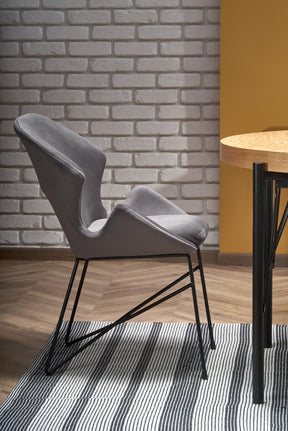 Tavolo tondo allungabile in MDF impiallacciato rovere con gambe in acciaio nero  Inferno Ø 100 cm - allungabile a 300cm