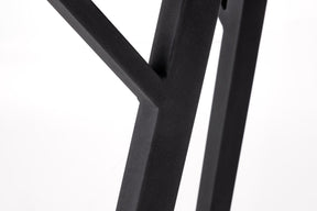 Tavolo allungabile in legno MDF laccato grigio chiaro e gambe in acciaio nero Balrog 140x80 cm - allungabile fino a 180 cm