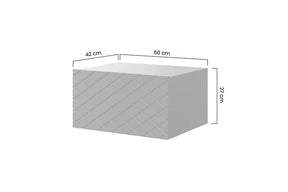 Set 2 Comodini 1 cassetto sospesi Scalia 50x42 cm