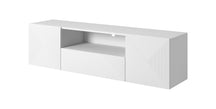 Mobile TV sospeso 2 ante 1 cassetto in legno laminato Asha 167 x 40 cm