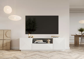 Mobile TV 2 ante 1 cassetto in legno laminato Asha 167 x 40 cm