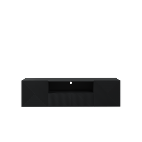 Mobile TV sospeso 2 ante 1 cassetto in legno laminato Asha 167 x 40 cm