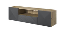 Mobile TV sospeso 2 ante 1 cassetto in legno laminato Asha 167 x 40 cm