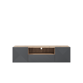 Mobile TV sospeso 2 ante 1 cassetto in legno laminato Asha 167 x 40 cm