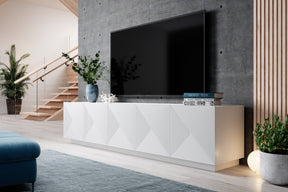 Mobile TV 5 ante in legno laminato Asha 200 x 40 cm
