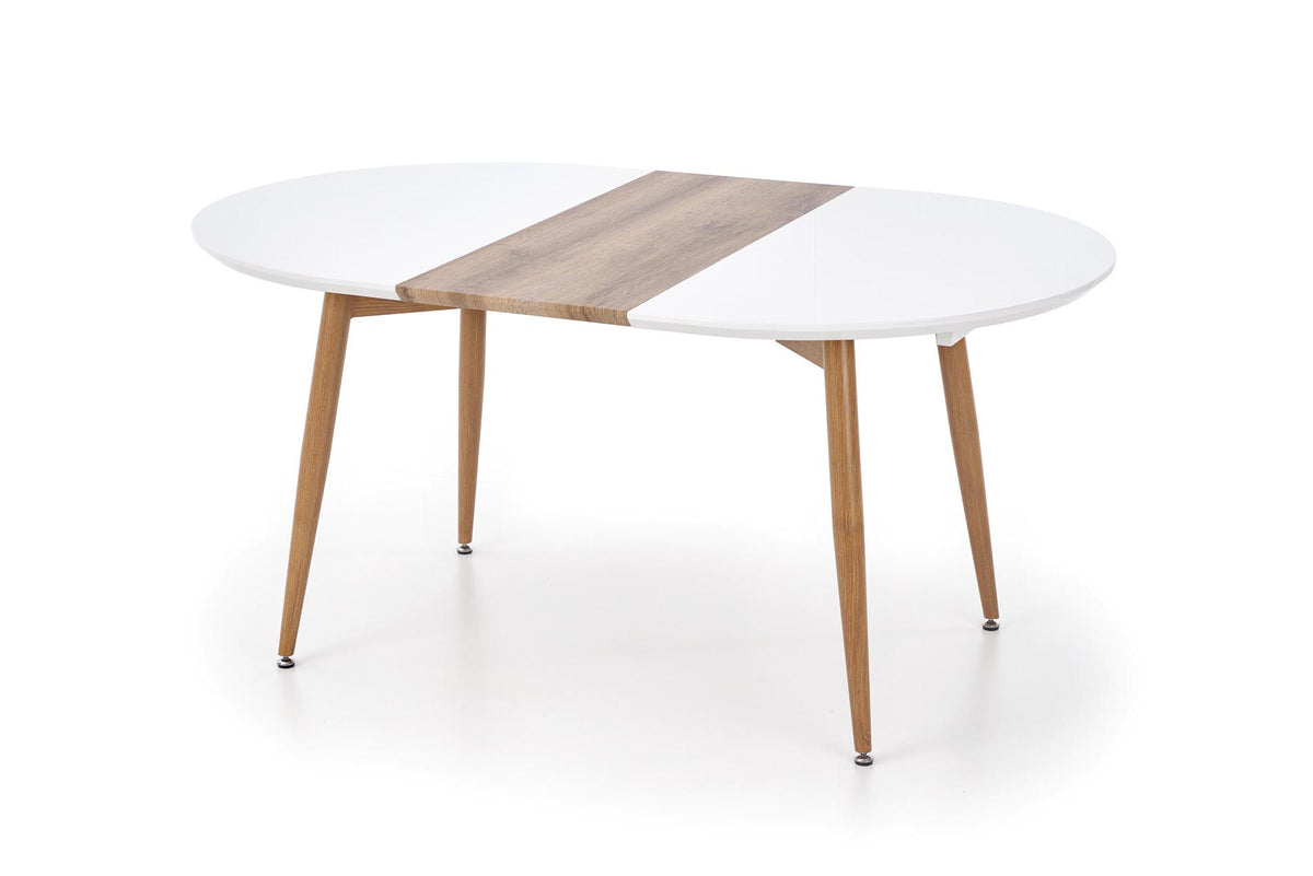 Tavolo allungabile per 4/8 persone bianco/rovere Eddy 120/200x100 cm