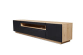 Mobile TV 2 ante 1 cassetto a ribalta in legno laminato Loftia 200x37 cm