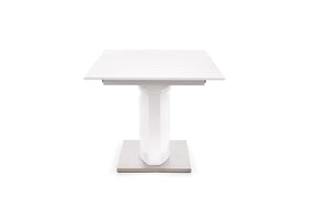 Tavolo allungabile in legno MDF laccato bianco con base in acciaio Marcello 180x90 cm - allungabile fino a 220 cm