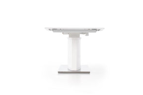 Tavolo allungabile in legno MDF laccato bianco con base in acciaio Marcello 180x90 cm - allungabile fino a 220 cm