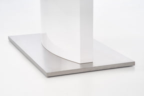 Tavolo allungabile in legno MDF laccato bianco con base in acciaio Marcello 180x90 cm - allungabile fino a 220 cm
