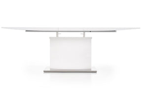 Tavolo allungabile in legno MDF laccato bianco con base in acciaio Marcello 180x90 cm - allungabile fino a 220 cm