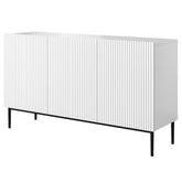 Madia 3 ante con piede in metallo nero Nicole 150x45 cm