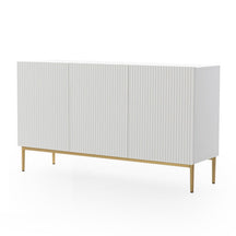 Madia 3 ante con piede in metallo oro Nicole 150x45 cm
