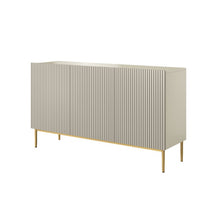 Madia 3 ante con piede in metallo oro Nicole 150x45 cm