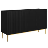 Madia 3 ante con piede in metallo oro Nicole 150x45 cm