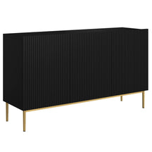 Madia 3 ante con piede in metallo oro Nicole 150x45 cm