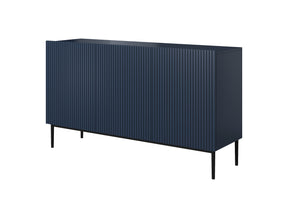 Madia 3 ante con piede in metallo nero Nicole 150x45 cm