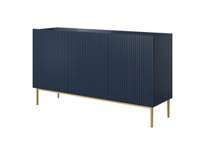 Madia 3 ante con piede in metallo oro Nicole 150x45 cm