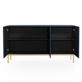 Madia 3 ante con piede in metallo oro Nicole 150x45 cm