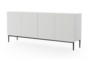 Madia 4 ante con piede in metallo nero Nicole 200x45 cm