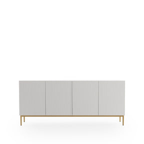 Madia 4 ante con piede in metallo oro Nicole 200x45 cm