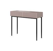 Consolle 2 cassetti con piede in metallo nero Nicole 100x82 cm