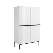 Credenza 2 ante con piede in metallo nero Nicole 100x160 cm