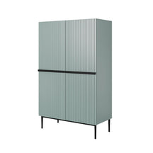 Credenza 2 ante con piede in metallo nero Nicole 100x160 cm