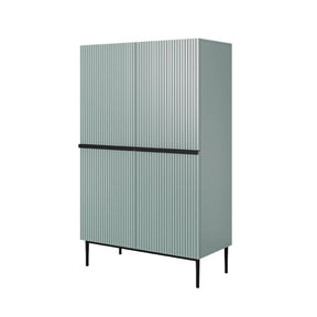 Credenza 2 ante con piede in metallo nero Nicole 100x160 cm