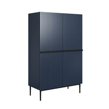 Credenza 2 ante con piede in metallo nero Nicole 100x160 cm