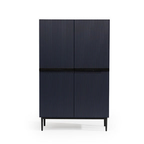 Credenza 2 ante con piede in metallo nero Nicole 100x160 cm