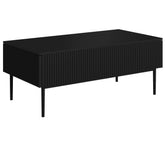 Tavolino Nicole 2 cassetti 120x60 cm piede in metallo nero