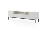 Mobile TV 2 ante e 2 cassetti con piede in metallo nero Nicole 200 x 45 cm