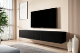 Mobile TV sospeso con 2 ante a ribalta 1 cassetto Nicole 200x45 cm