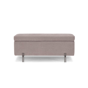 Panca Contenitore Made in Italy in Tessuto Cinigliato Tortora - SARDORELLA 110x45 cm