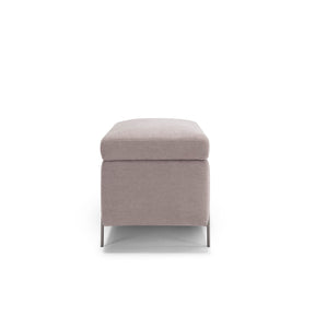 Panca Contenitore Made in Italy in Tessuto Cinigliato Tortora - SARDORELLA 110x45 cm
