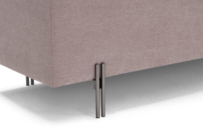 Panca Contenitore Made in Italy in Tessuto Cinigliato Tortora - SARDORELLA 110x45 cm