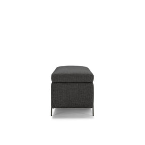 Panca Contenitore Made in Italy in Tessuto Tramato Antracite - SARDORELLA 110x45 cm