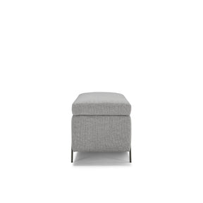 Panca Contenitore Made in Italy in Tessuto Tramato Grigio - SARDORELLA 110x45 cm