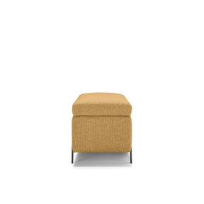 Panca Contenitore Made in Italy in Tessuto Tramato Ocra - SARDORELLA 110x45 cm