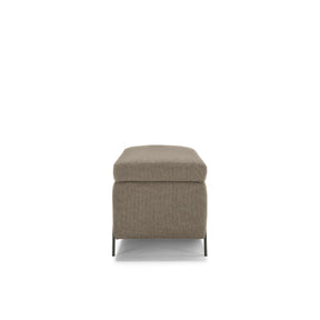 Panca Contenitore Made in Italy in Tessuto Tramato Tortora - SARDORELLA 110x45 cm