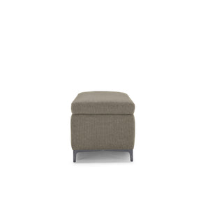Panca Contenitore Made in Italy in Tessuto Tramato Tortora - AVIGLIANA 110x50 cm