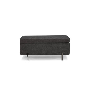 Panca Contenitore Made in Italy in Tessuto Tramato Antracite - SARDORELLA 110x45 cm
