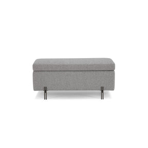 Panca Contenitore Made in Italy in Tessuto Tramato Grigio - SARDORELLA 110x45 cm