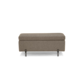 Panca Contenitore Made in Italy in Tessuto Tramato Tortora - SARDORELLA 110x45 cm