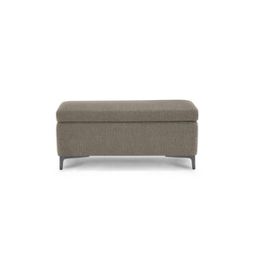 Panca Contenitore Made in Italy in Tessuto Tramato Tortora - AVIGLIANA 110x50 cm