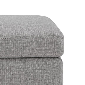 Panca Contenitore Made in Italy in Tessuto Tramato Grigio - SARDORELLA 110x45 cm