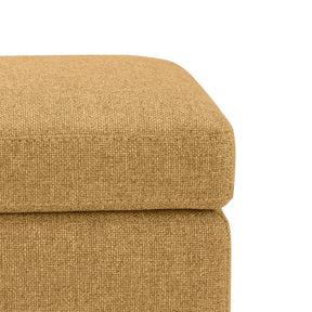 Panca Contenitore Made in Italy in Tessuto Tramato Ocra - SARDORELLA 110x45 cm